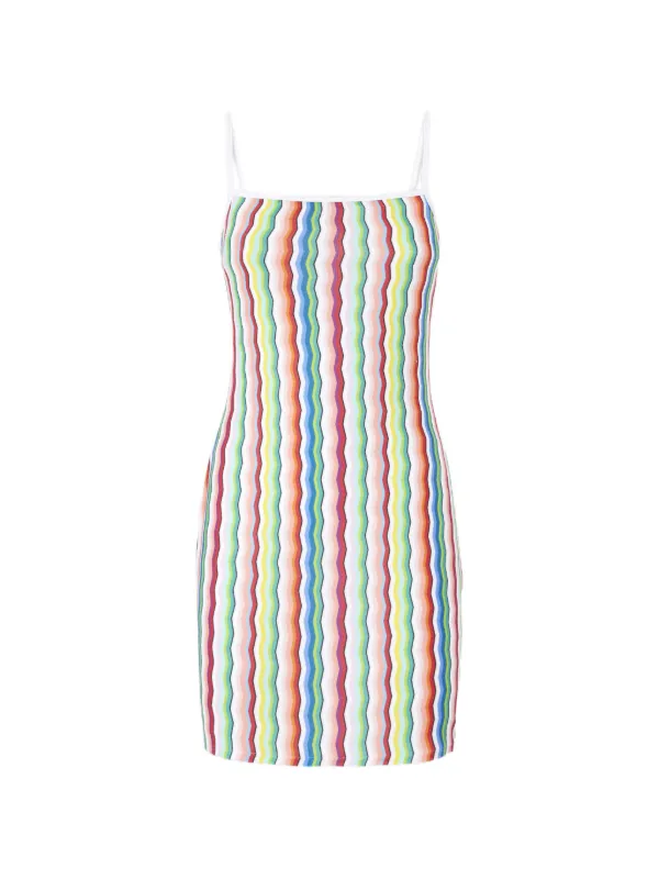 MISSONI ジグザグパターン ノースリーブワンピース Missoni ジグザグプリント ミニドレス | ホワイト | FARFETCH JP