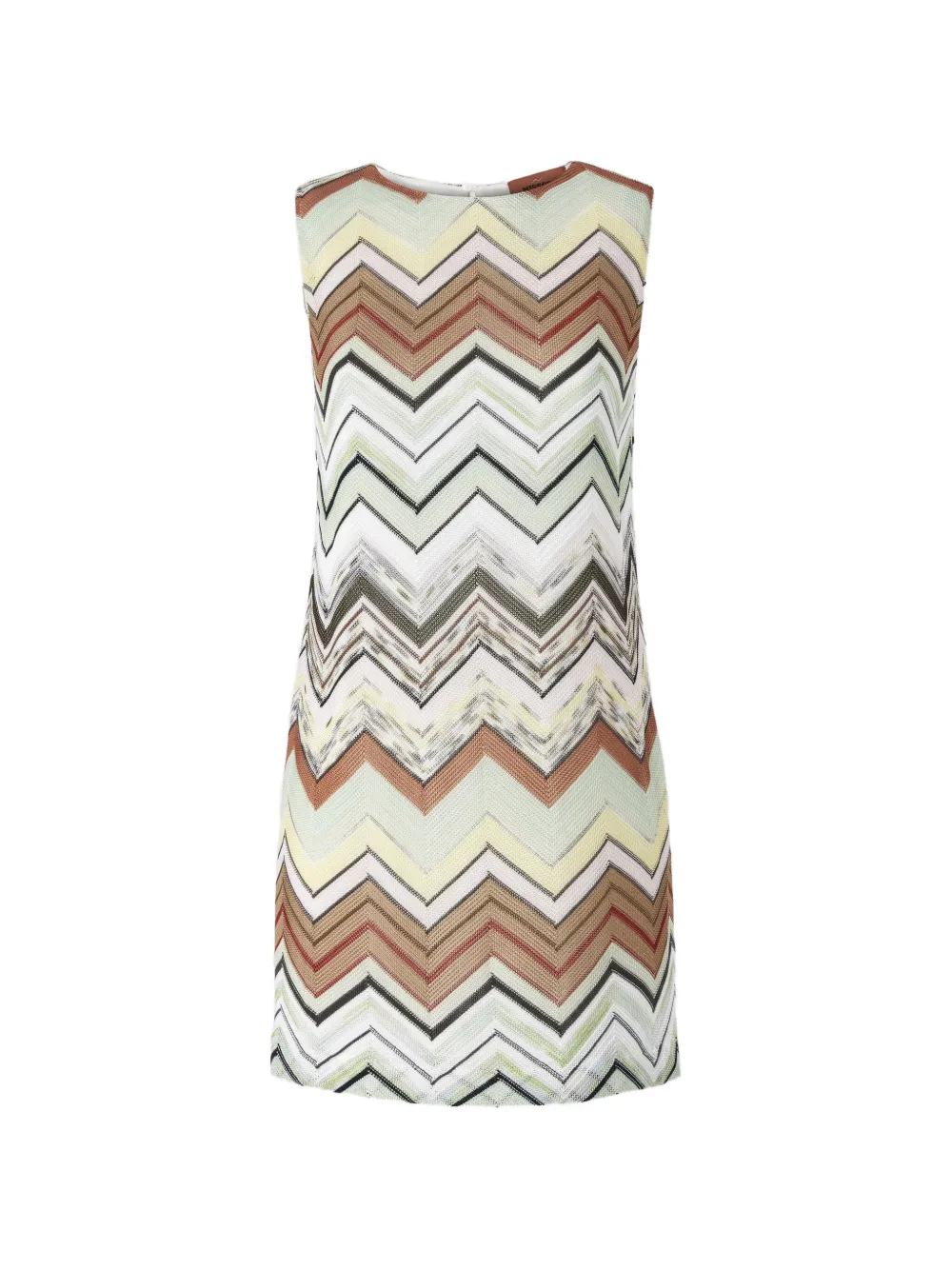 Missoni zigzag-pattern sleeveless mini dress - Verde