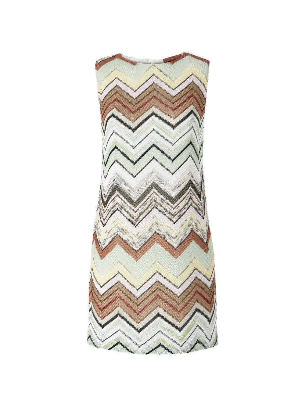 Missoni zigzag-pattern sleeveless mini dress - Verde