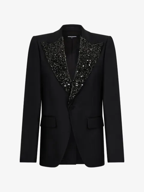 DSQUARED2 blazer con apliques en las solapas