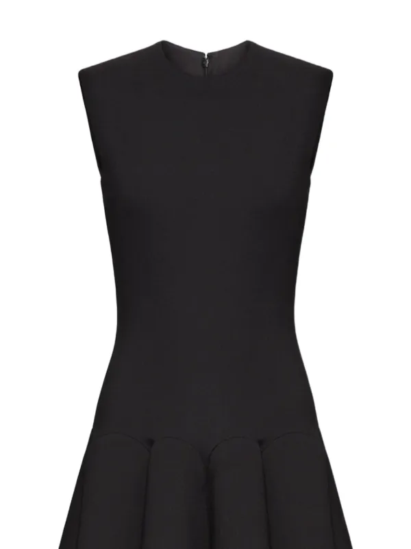 little black dress linen Katherine Linen Dress | V-Neck A-Line in Black & White main image 1