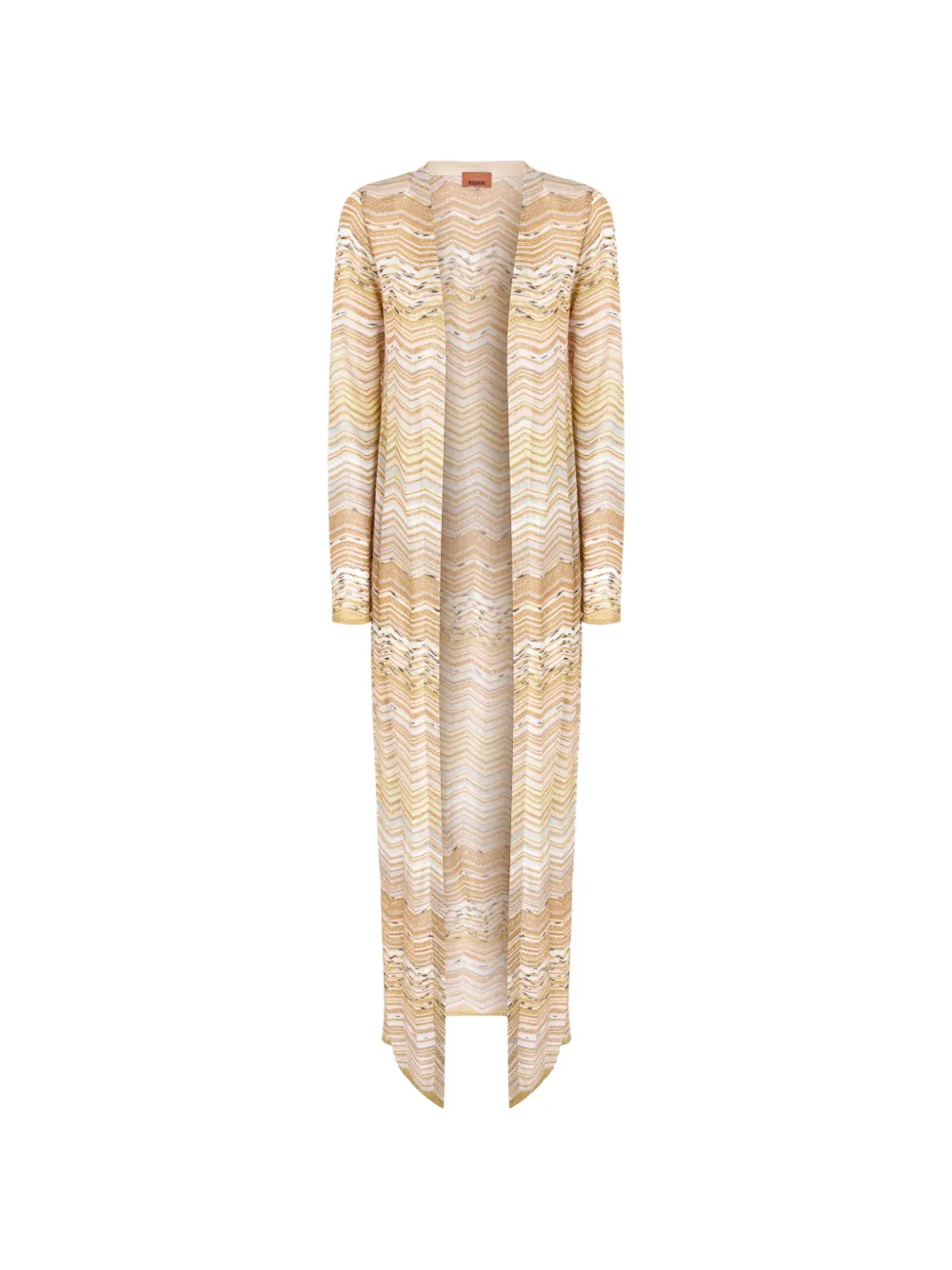 Missoni zigzag-pattern long cardigan - Toni neutri