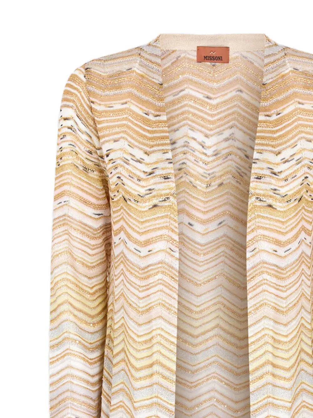 Missoni Zigzag-pattern Long Cardigan - Neutrals 
