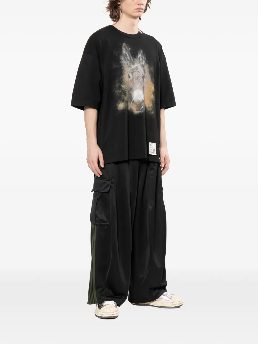 Maison MIHARA YASUHIRO T-shirt met grafische print Zwart