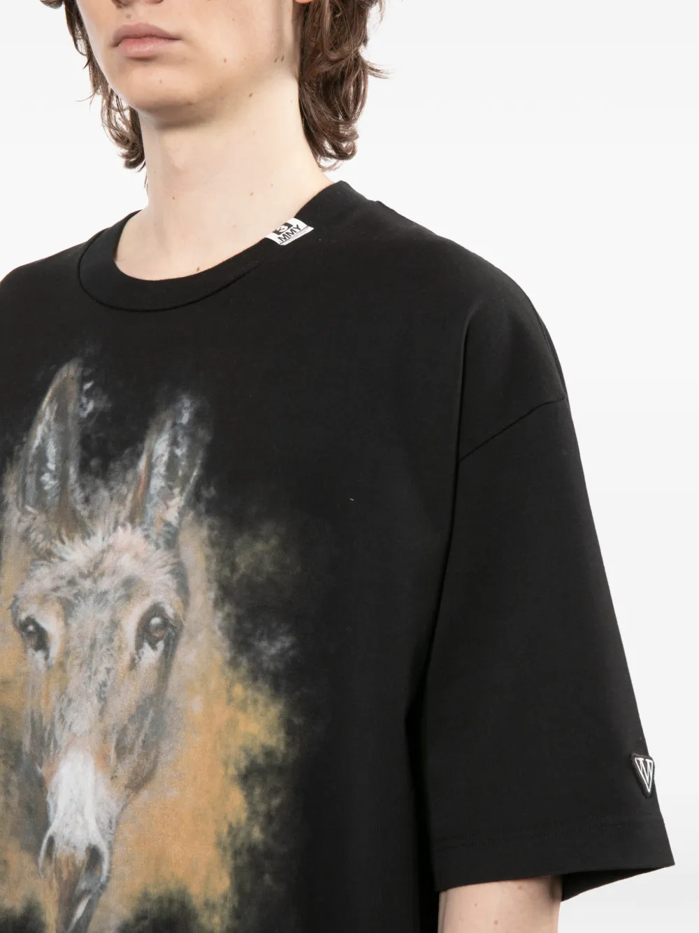 Maison MIHARA YASUHIRO T-shirt met grafische print Zwart