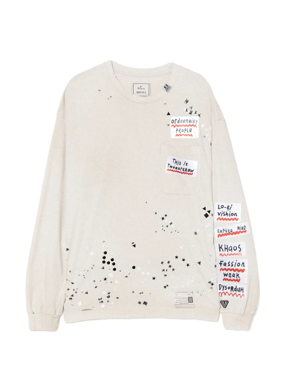 Maison MIHARA YASUHIRO T-shirt con stampa - Toni neutri