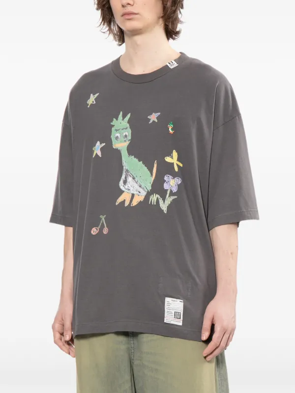 Maison MIHARA YASUHIRO graphic-print T-shirt | Grey | FARFETCH