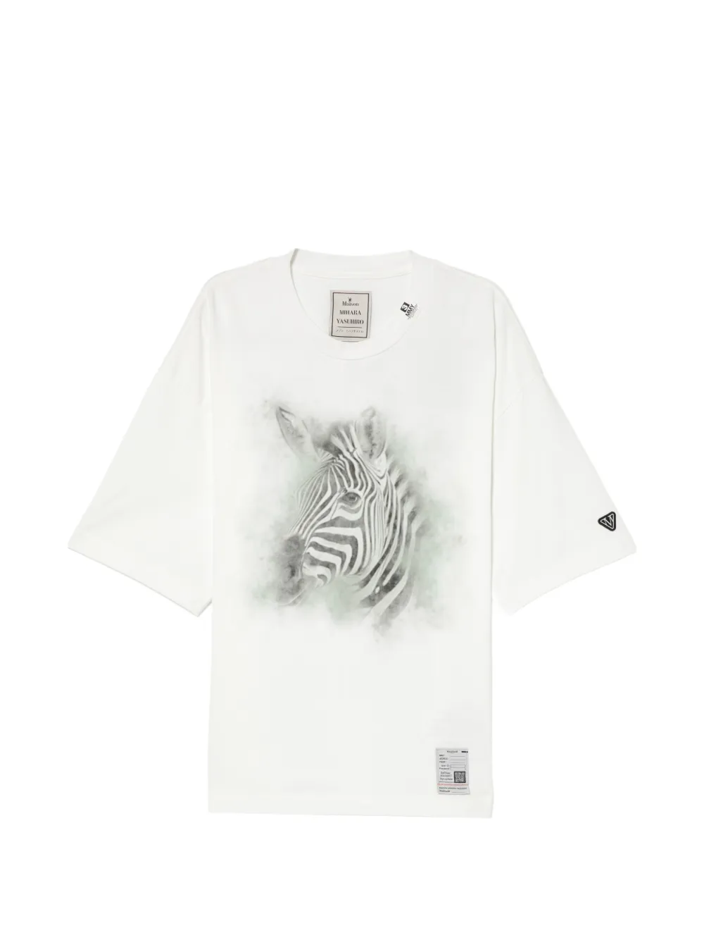 Maison MIHARA YASUHIRO T-shirt con stampa zebrata - Bianco