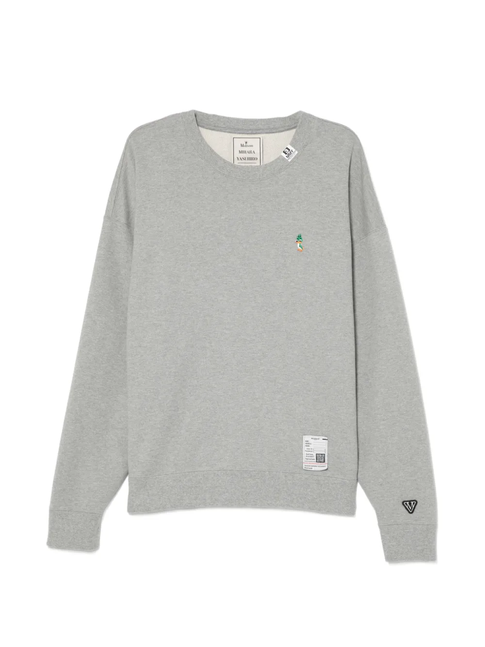 Maison MIHARA YASUHIRO Felpa con ricamo - Grigio