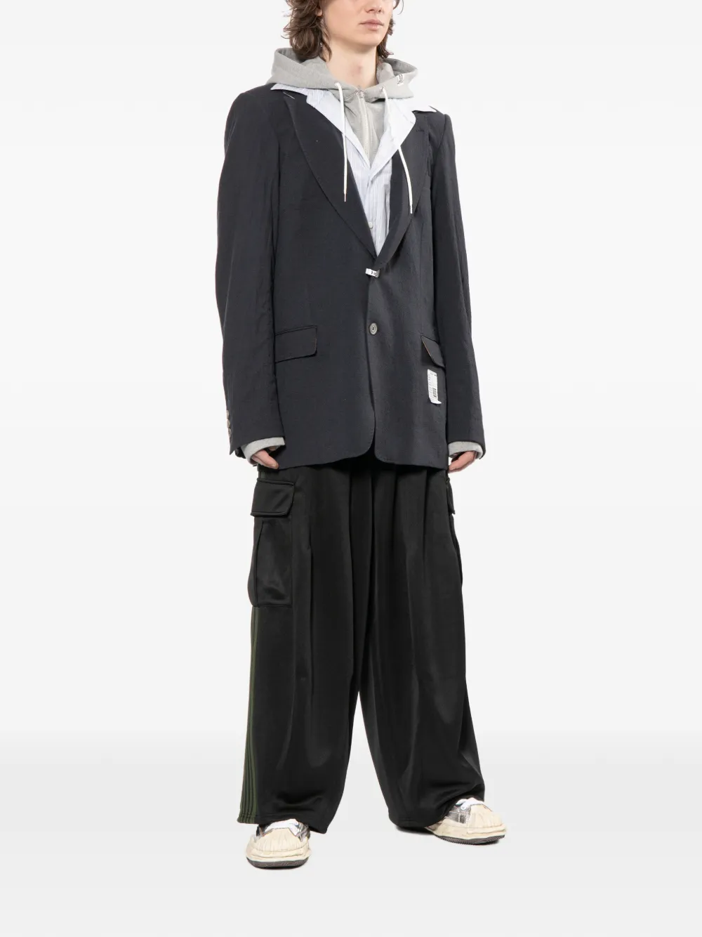 Maison MIHARA YASUHIRO Gestreept jack Zwart