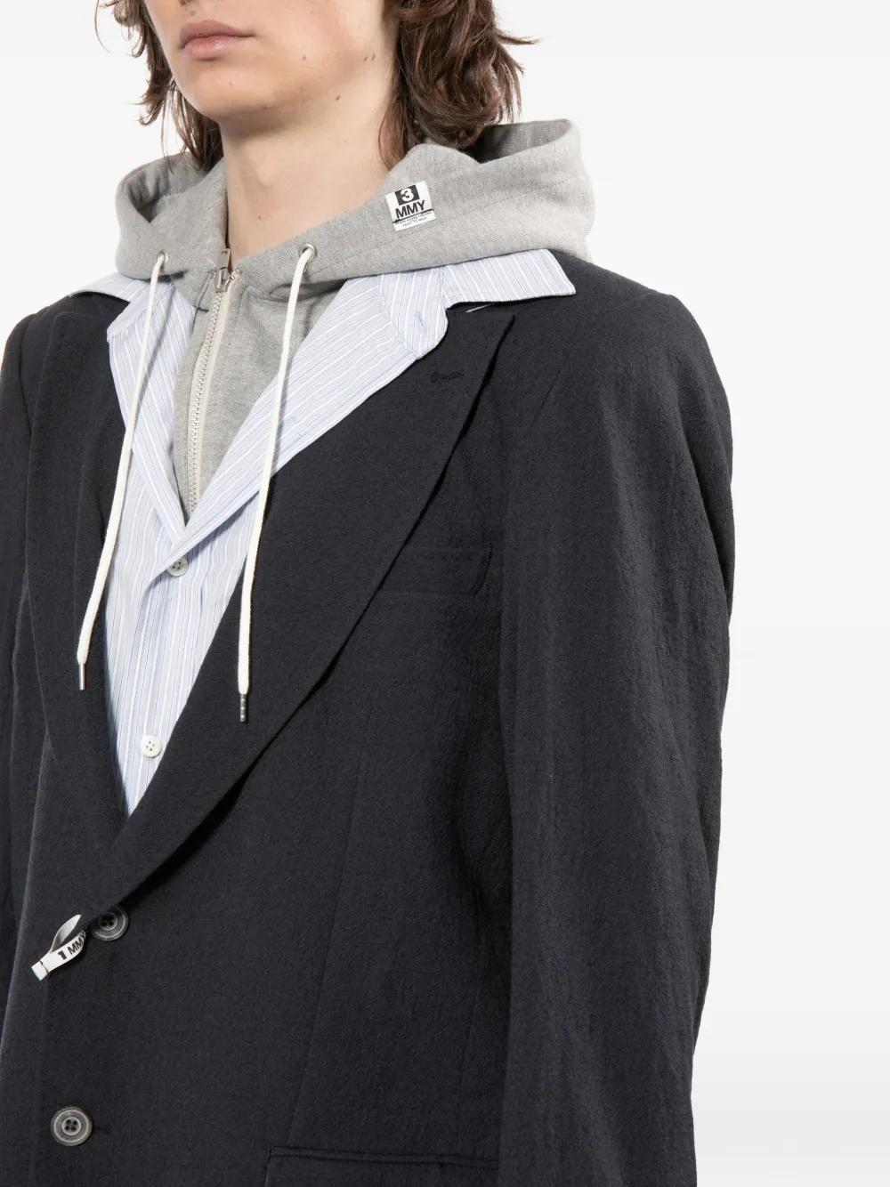 Maison MIHARA YASUHIRO Gestreept jack Zwart
