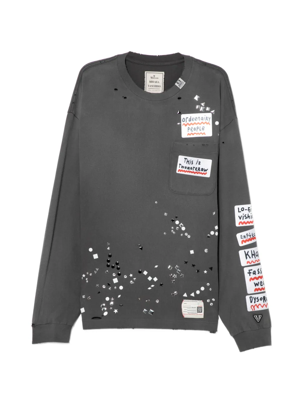 Maison MIHARA YASUHIRO T-shirt con stampa - Grigio