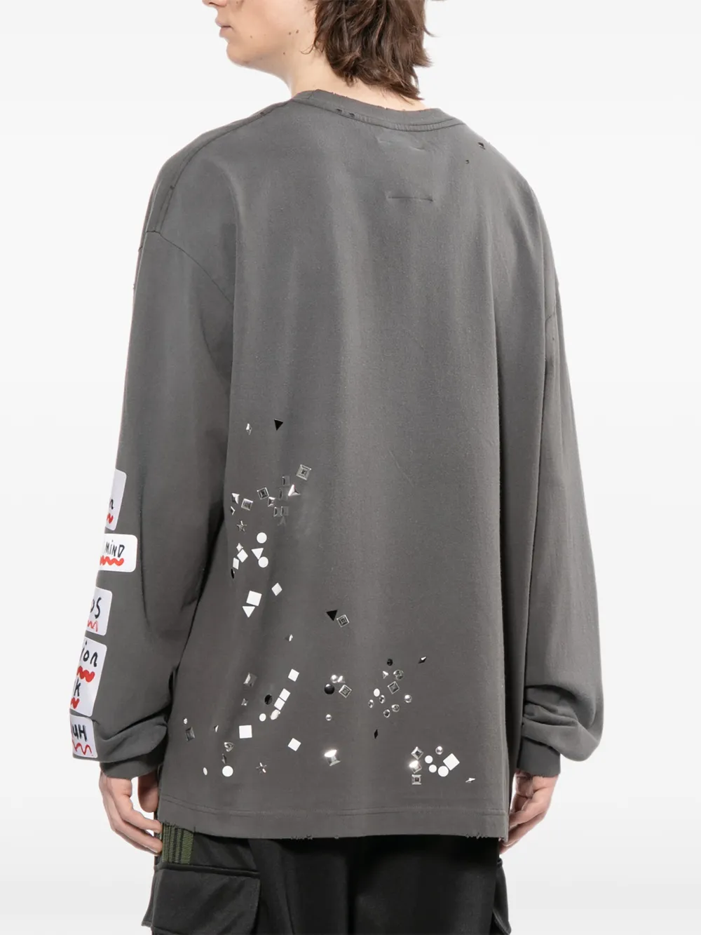 Maison MIHARA YASUHIRO T-shirt met tekst Grijs