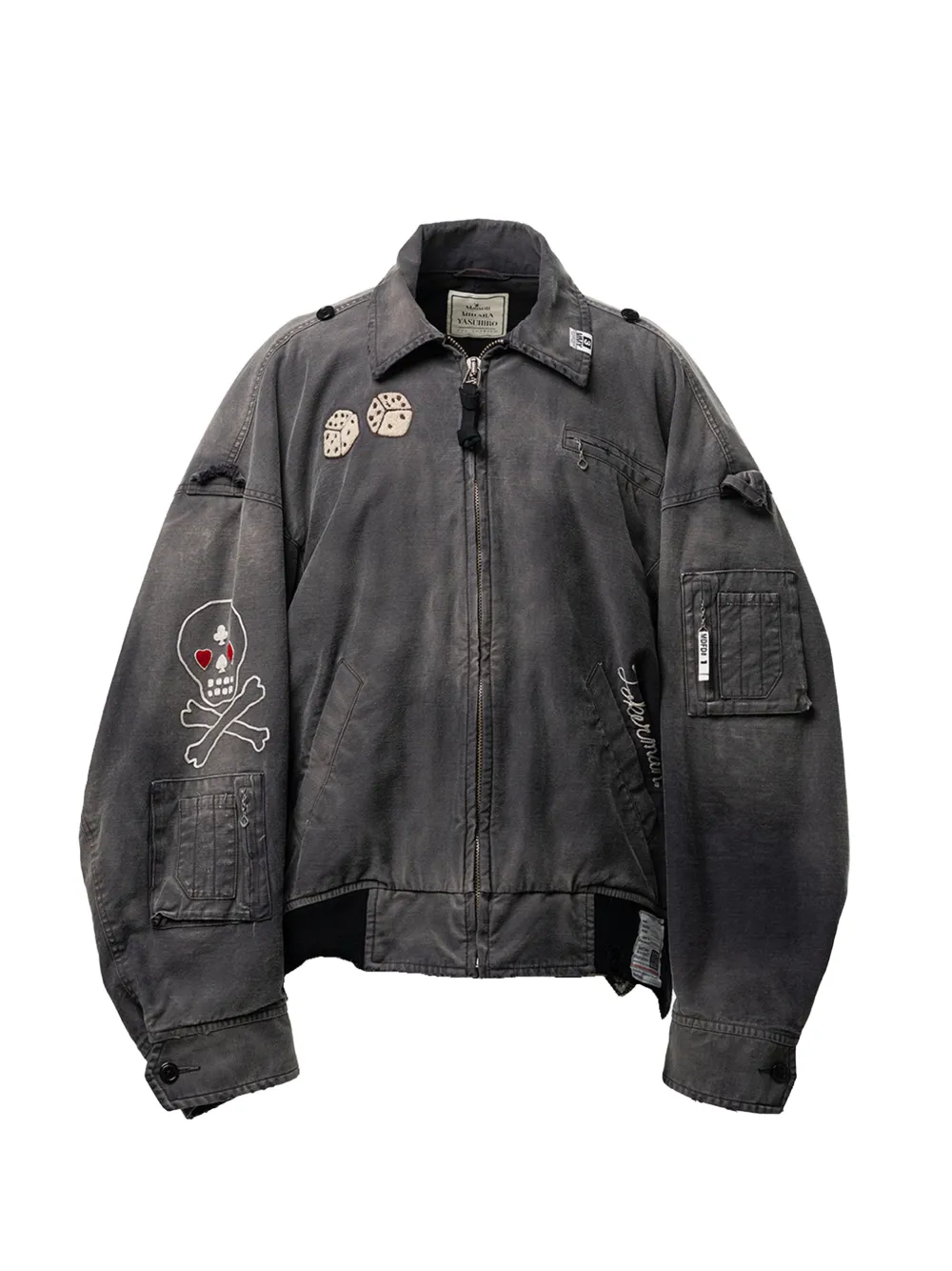 Maison MIHARA YASUHIRO sun faded like military jacket - Grau