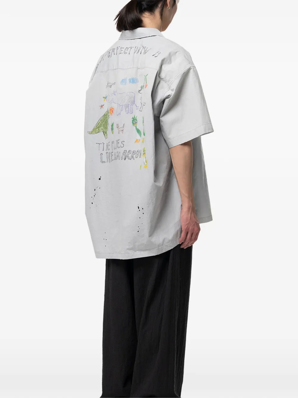 Maison MIHARA YASUHIRO Overhemd met print Grijs