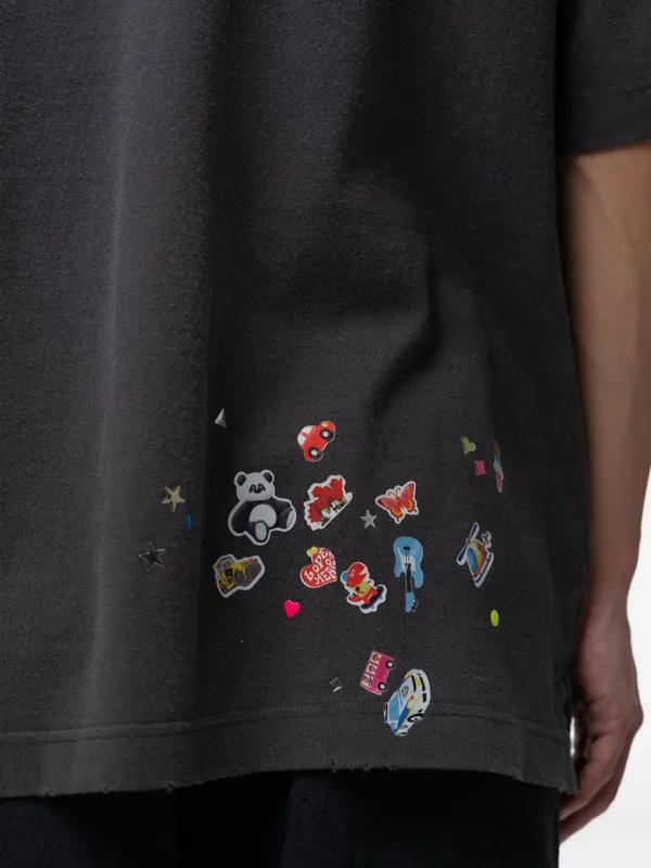 Maison MIHARA YASUHIRO sticker-print T-shirt | Grey | FARFETCH AO