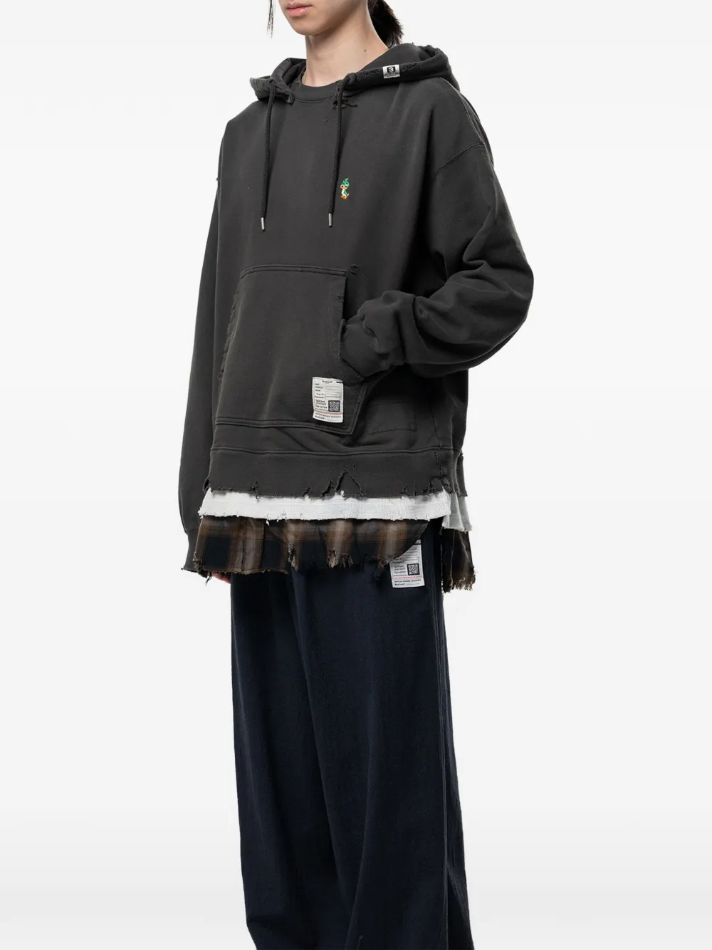 Maison MIHARA YASUHIRO Gelaagde hoodie Grijs