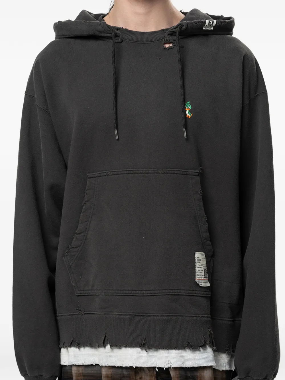Maison MIHARA YASUHIRO Gelaagde hoodie Grijs