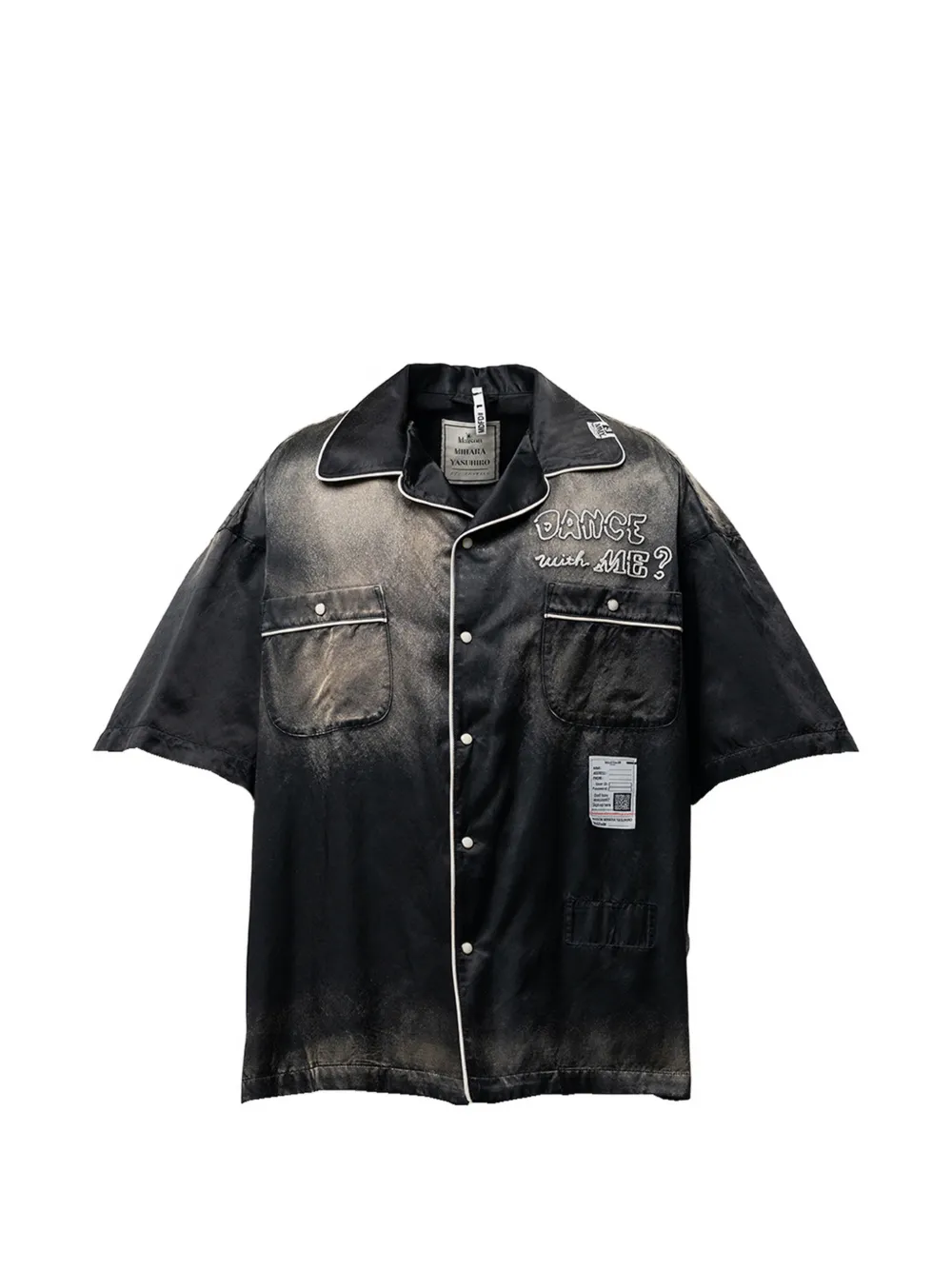 Maison MIHARA YASUHIRO sun faded shirt - Schwarz