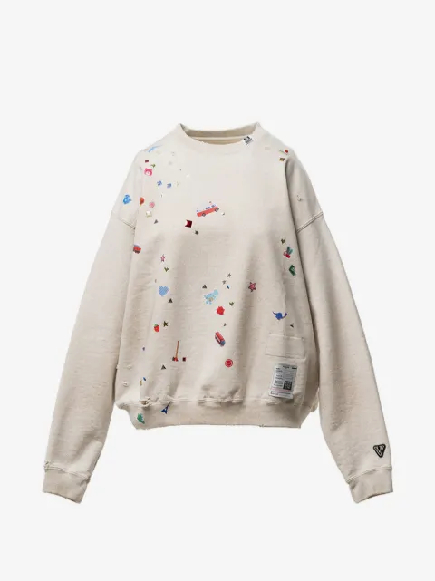Maison MIHARA YASUHIRO sudadera con etiqueta estampada