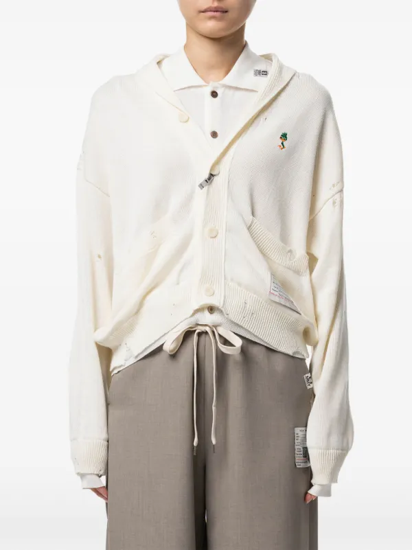 Maison MIHARA YASUHIRO Layered Cardigan | White | FARFETCH IN