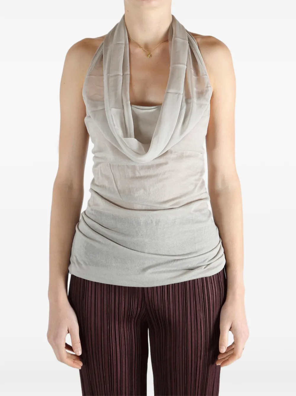 Rick Owens Sunburn cowl-neck top - Toni neutri
