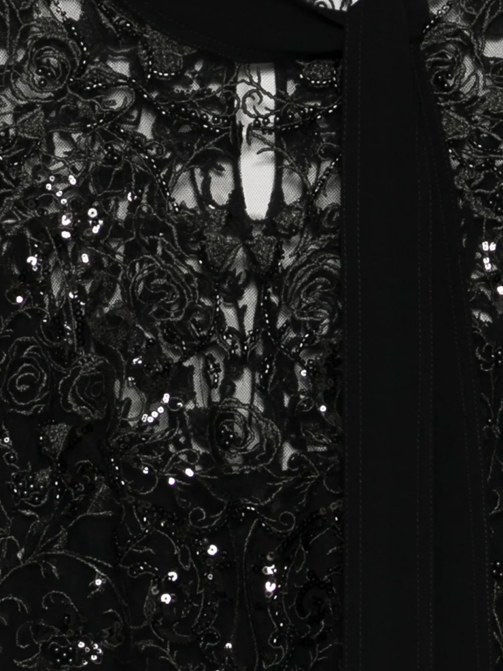 Zuhair Murad Shirt met geborduurde bloemen Zwart