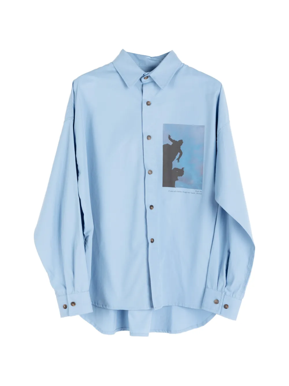 Société Anonyme Final Act photographic-print shirt - Blu