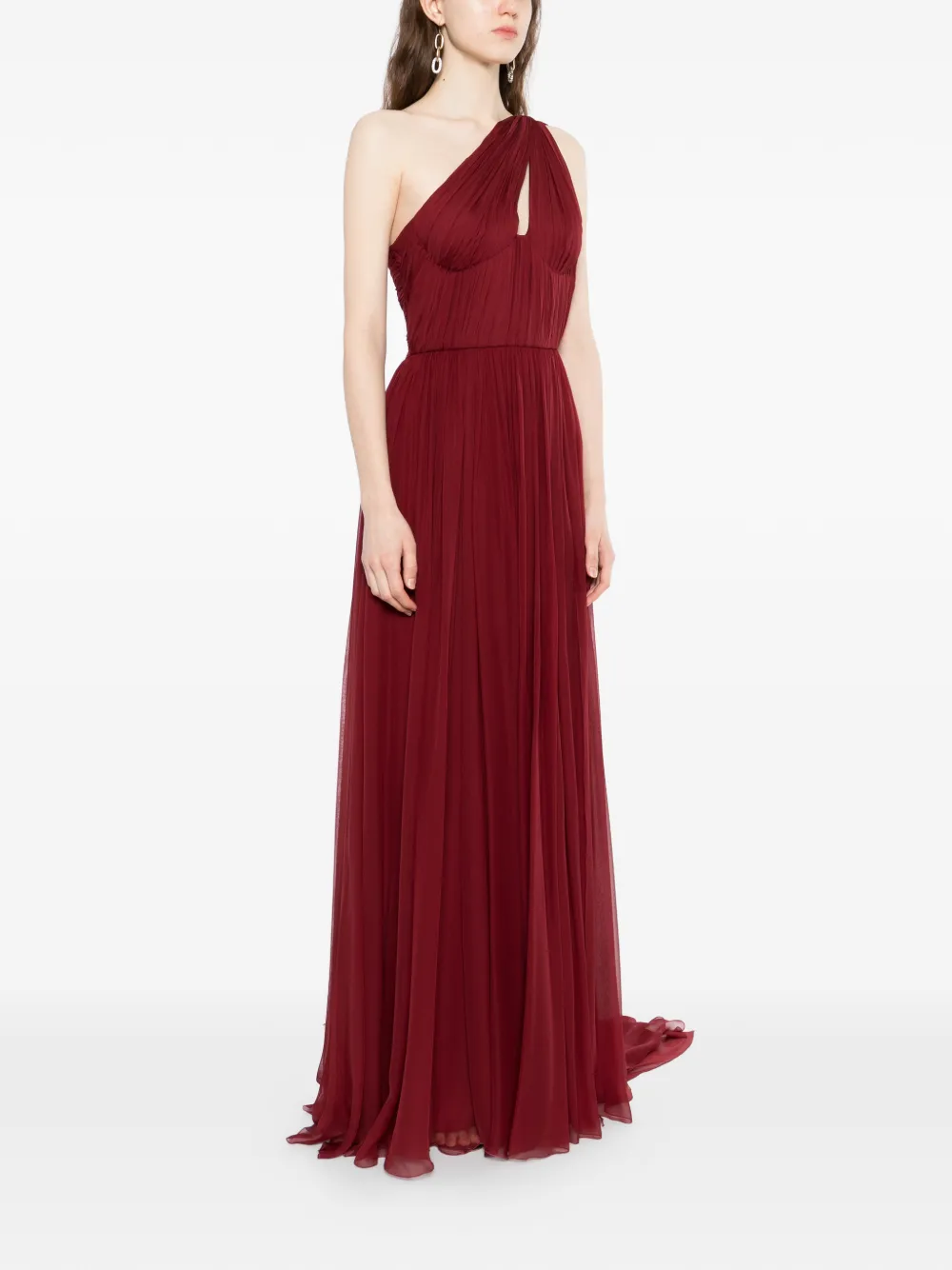  Zuhair Murad Chiffon Maxi Dress - Red 