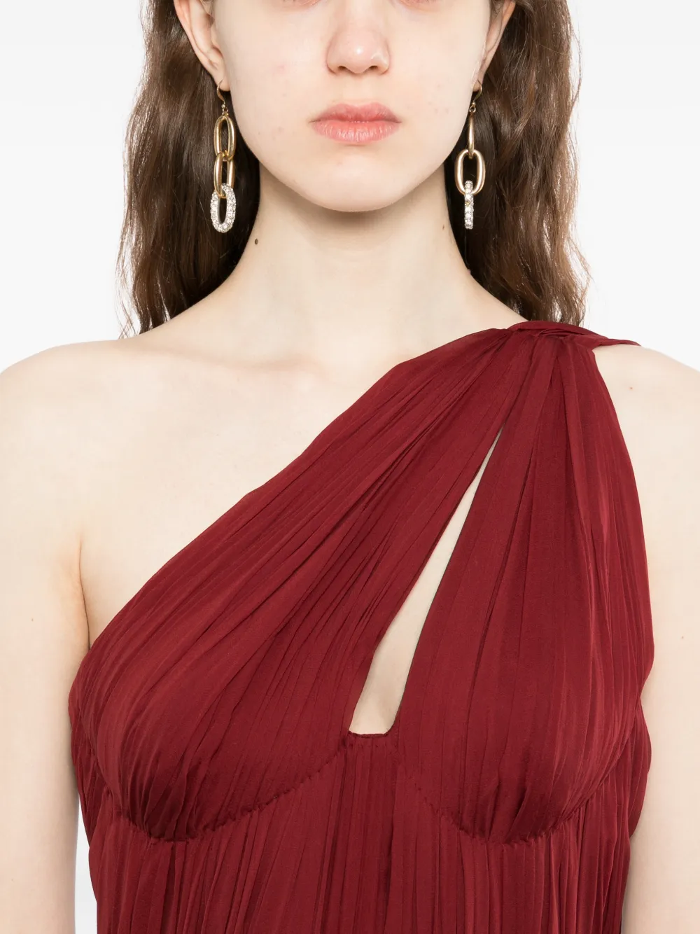 Zuhair Murad Chiffon maxi-jurk Rood