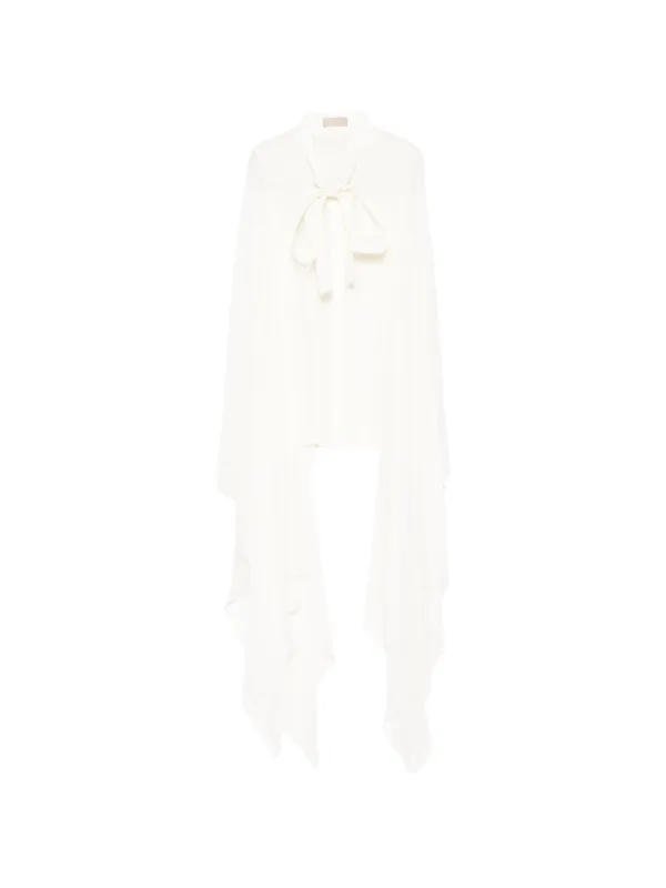 Elie Saab Silk Shirt in Neutrals