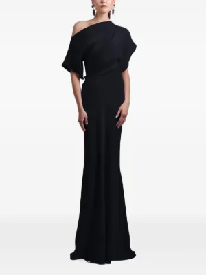 nicole miller black halter dress bow-detail Halterneck | materials_Coloured Wood