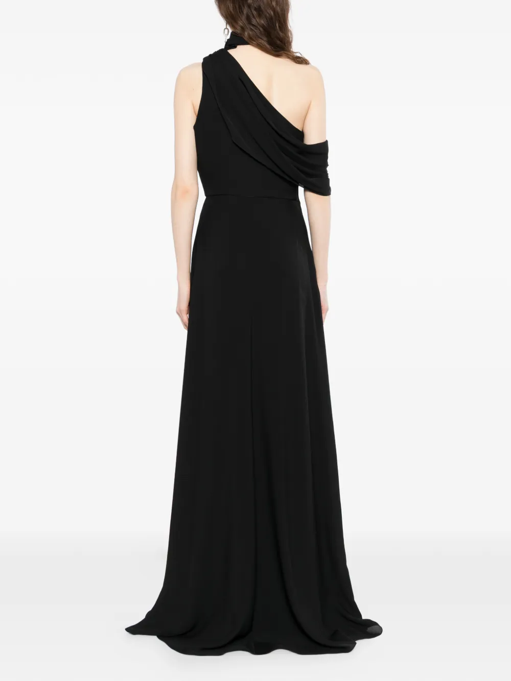 Elie Saab Zijden maxi-jurk Zwart