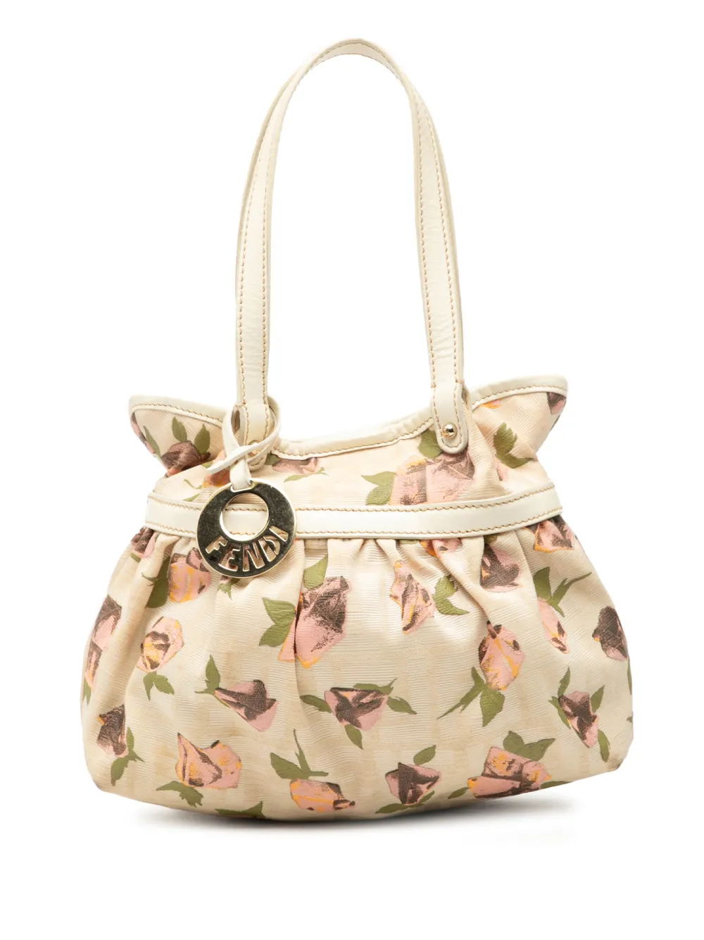 Fendi Pre-Owned 2010-2025 Mini Zucca Canvas Rose Printed Chef handbag - Marrone