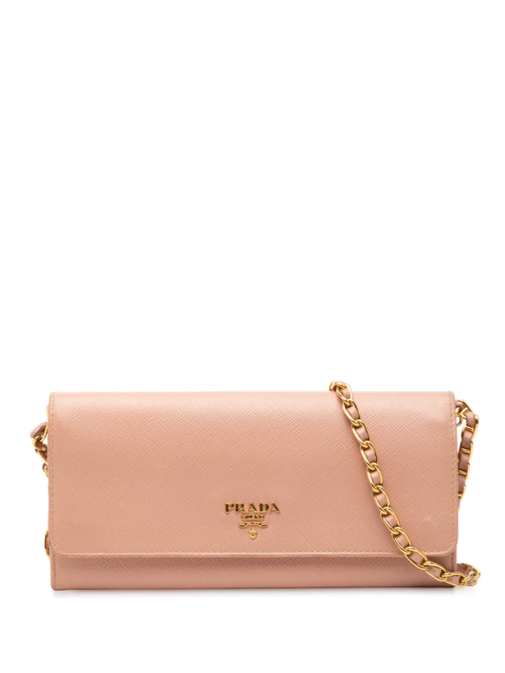 Prada Pre-Owned Borsa a tracolla in pelle Saffiano con catena 2010-2025 - Rosa