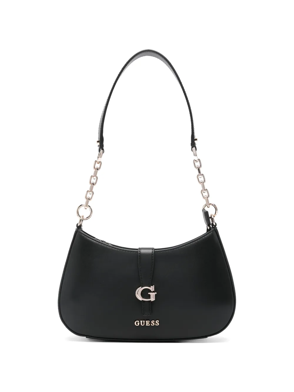 GUESS USA Borsa a spalla Carrie con catena - Nero