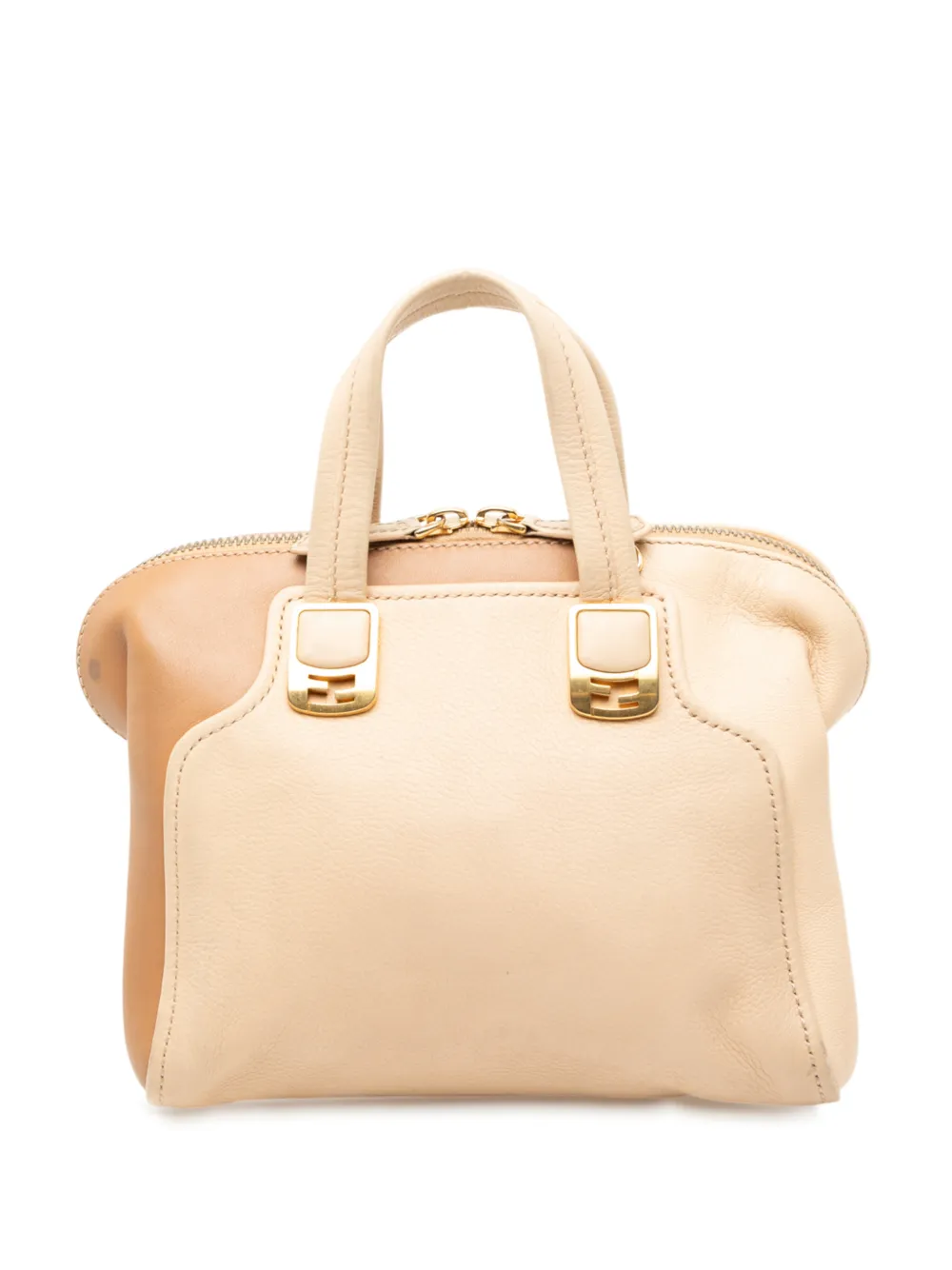 Fendi Pre-Owned Borsa a tracolla Chameleon piccola in pelle tricolore 2010-2025 - Marrone