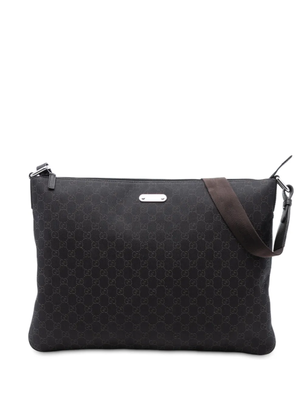 Gucci Pre-Owned 2000-2015 GG Denim crossbody bag - Marrone