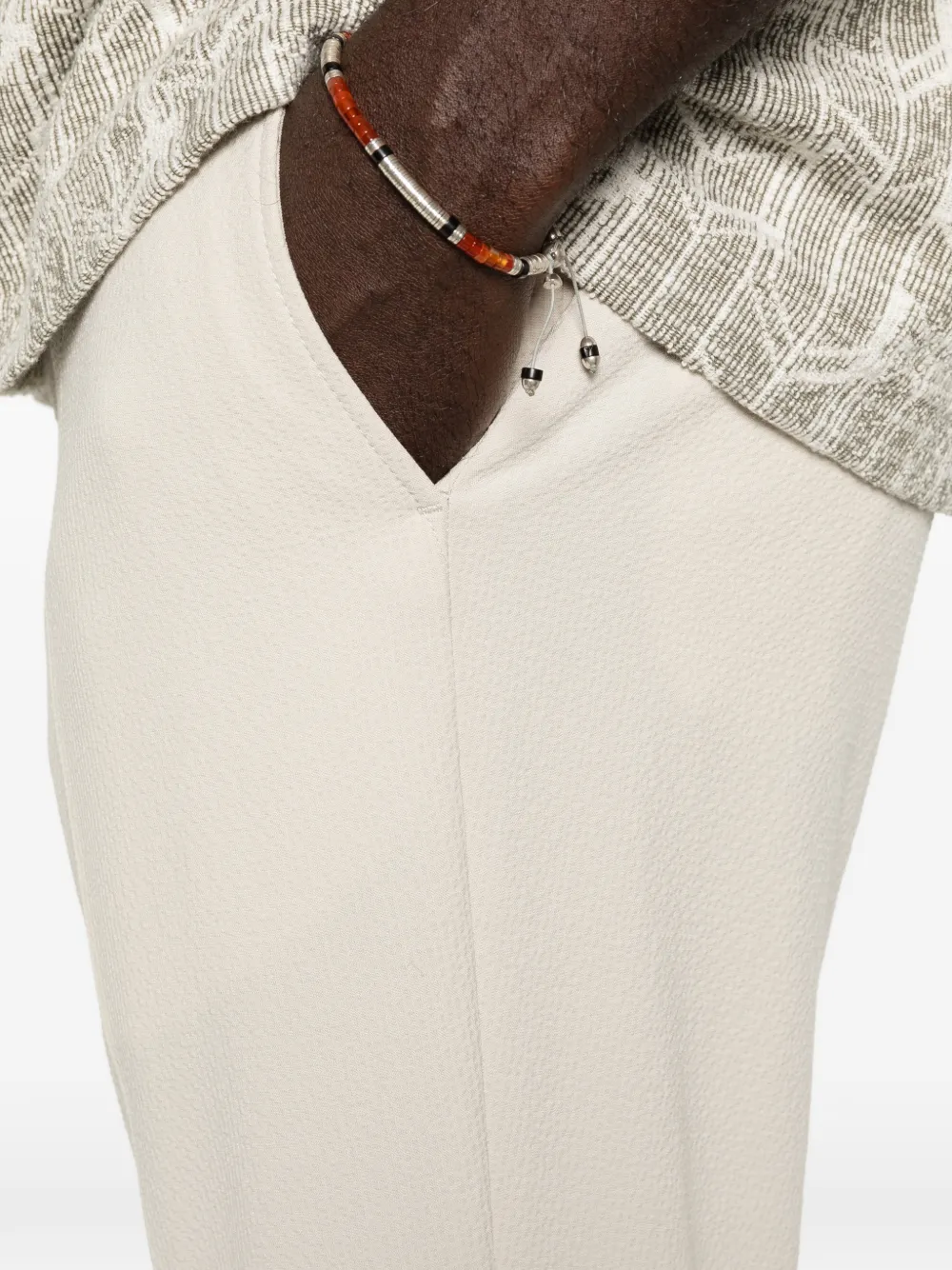 Karl Lagerfeld Broek met trekkoord Beige