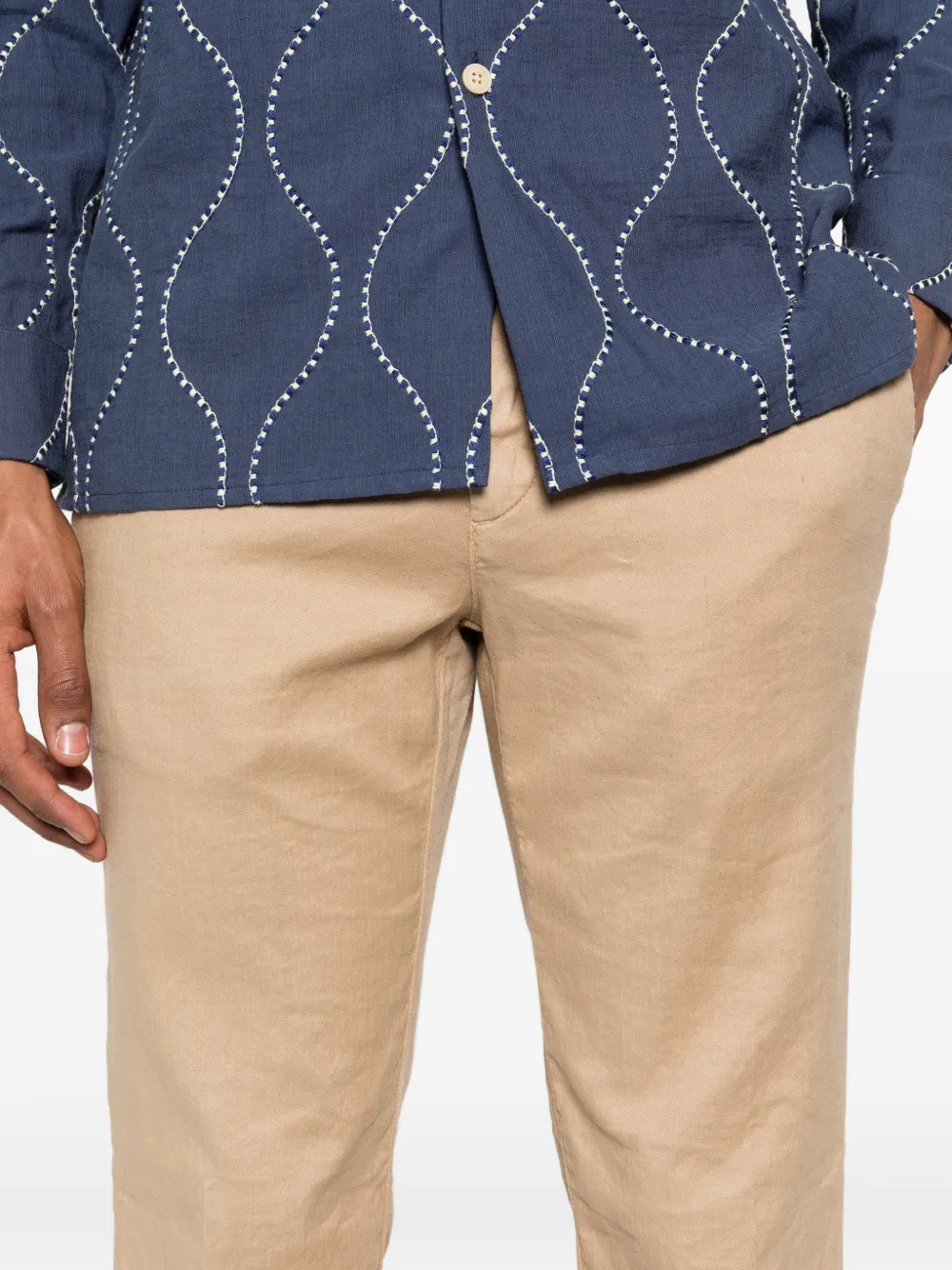 Karl Lagerfeld Broek met knopen Beige