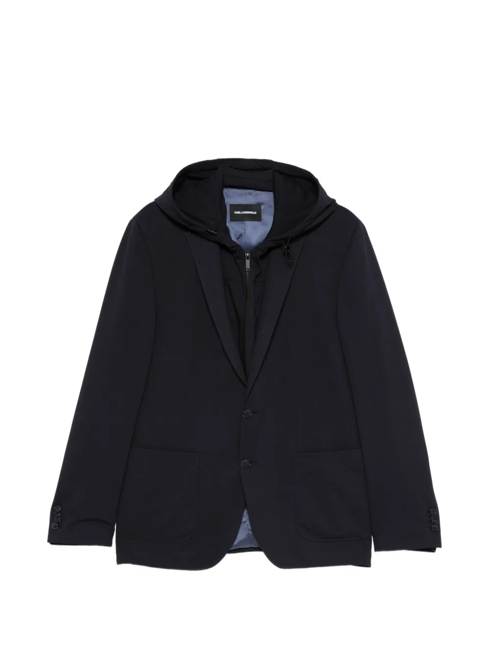 Karl Lagerfeld Talk hooded blazer - Blu