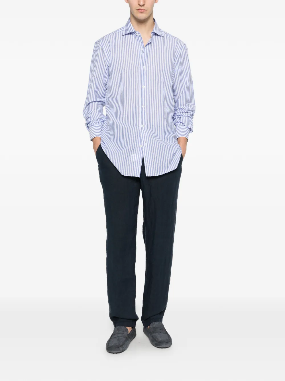 Karl Lagerfeld Chino met trekkoord Blauw