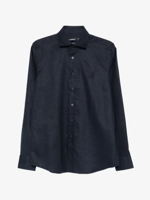 Karl Lagerfeld logo-embroidered shirt