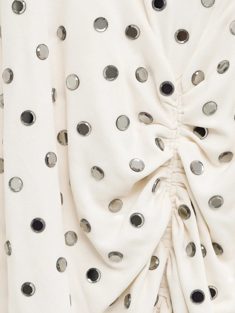 Stud-Embellished Draped Maxi Dress