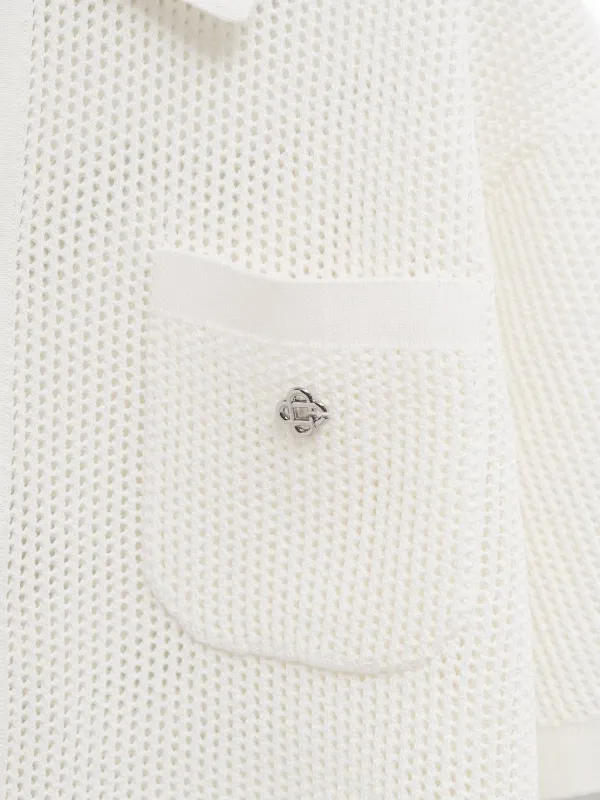 Casablanca Knit short-sleeve Shirt | Neutrals | FARFETCH IN