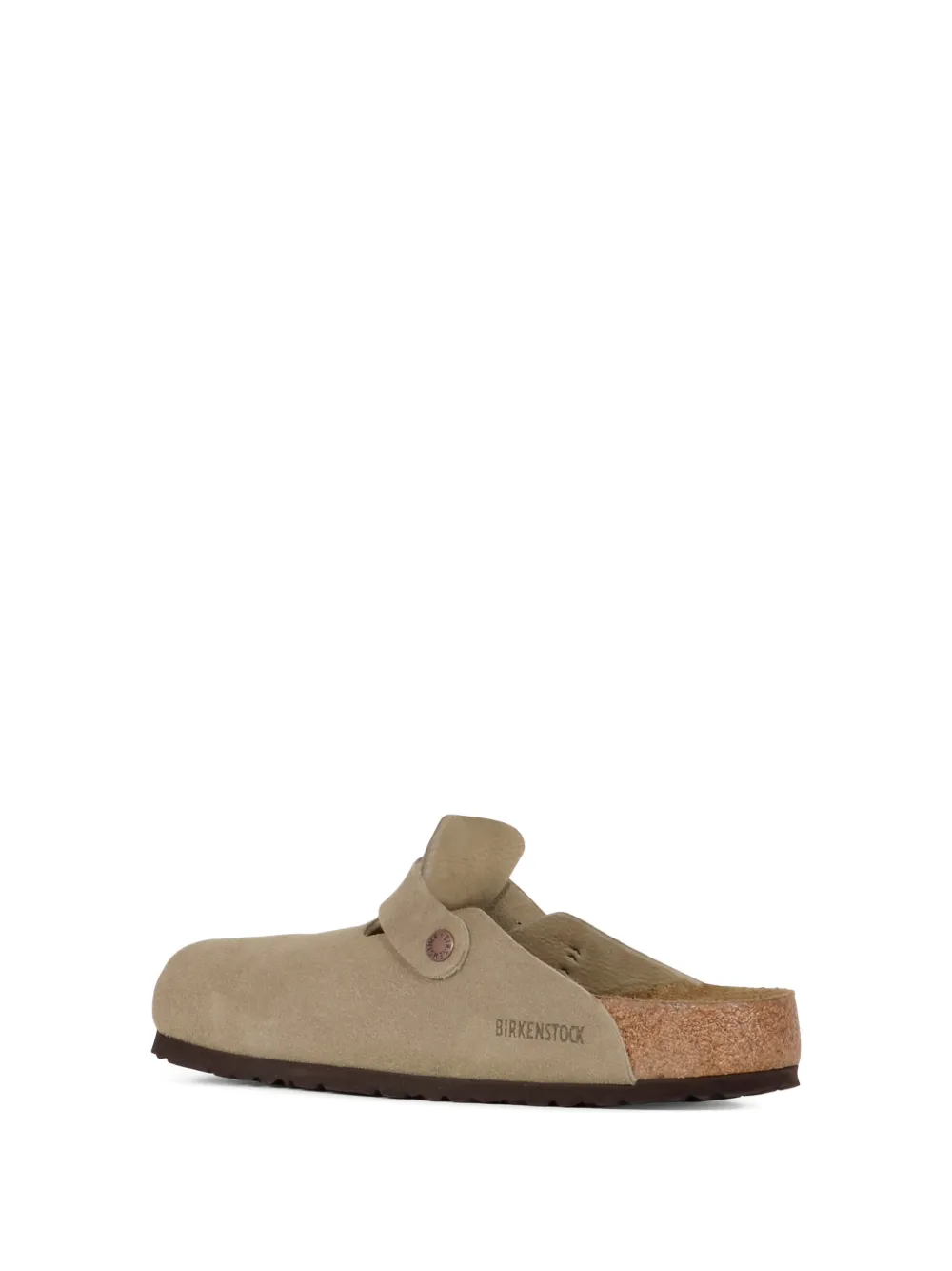 Birkenstock Boston slippers met gesp Beige