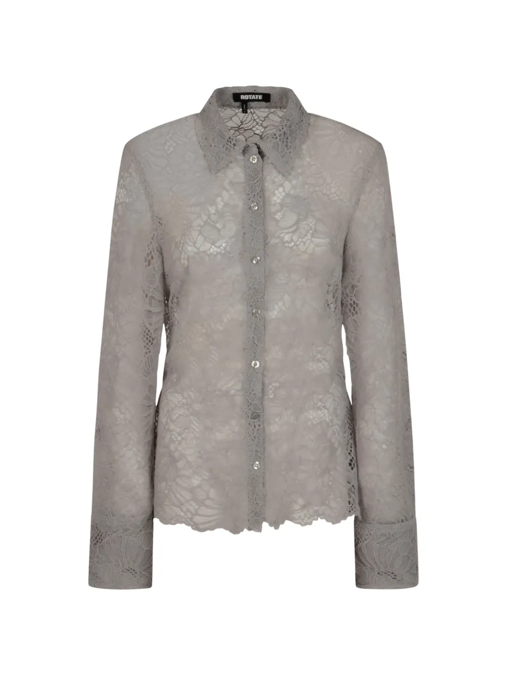 ROTATE BIRGER CHRISTENSEN lace shirt - Grigio