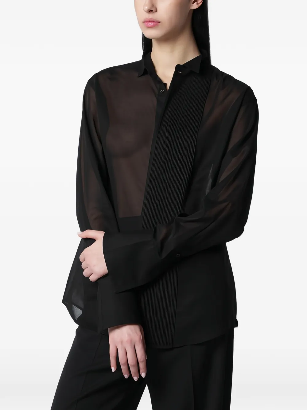 6397 plissé shirt - Nero