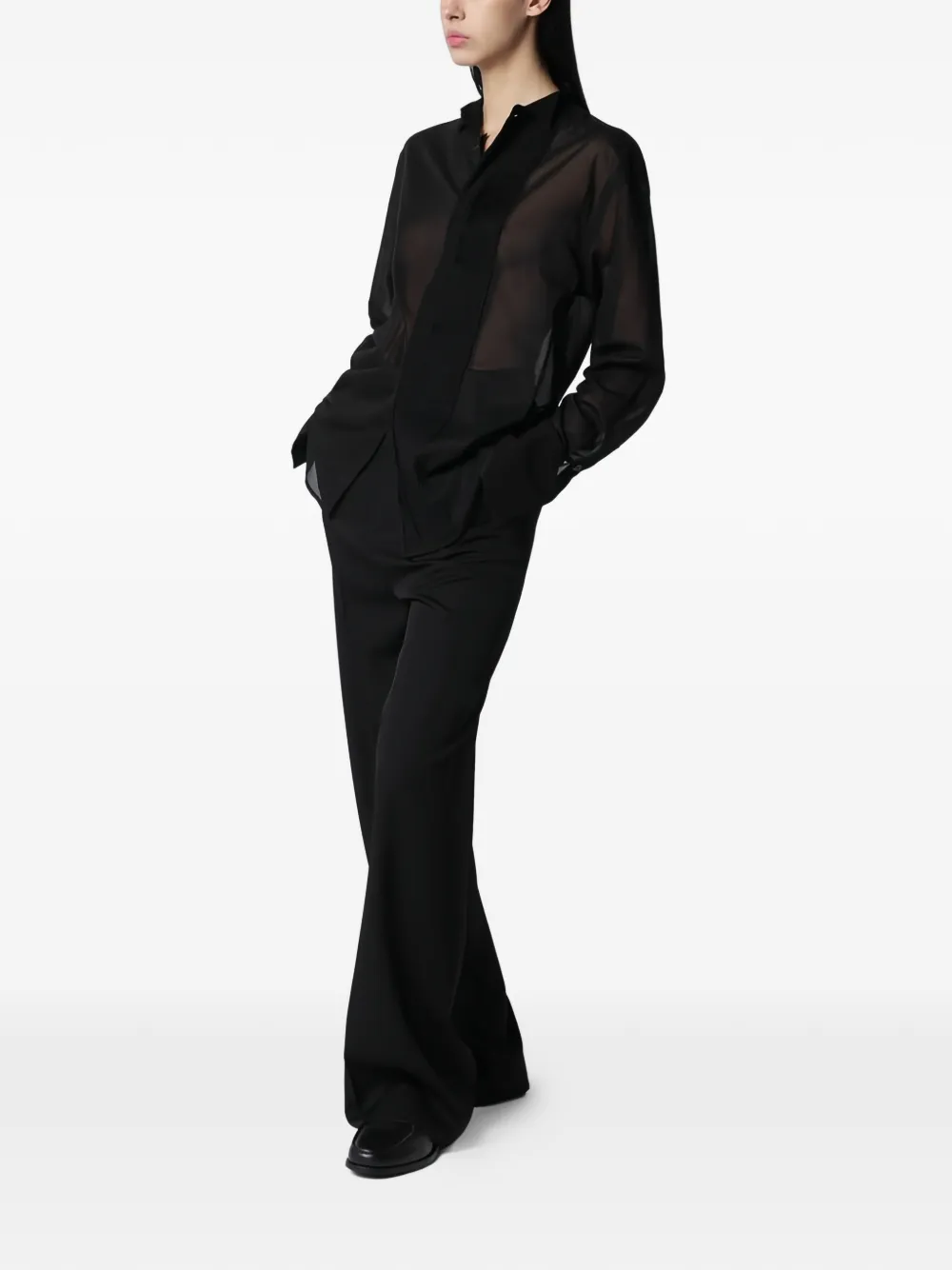  6397 Plissé Shirt - Black 
