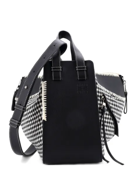 Loewe Pre-Owned Hammock Bag Leather and Tweed Small satchel